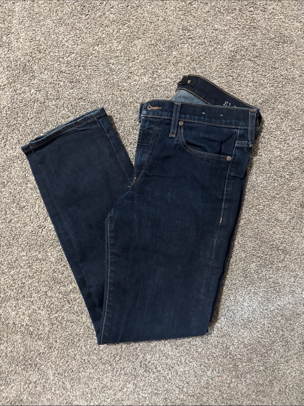 Madewell Men's Slim Straight Dark Indigo Jeans
